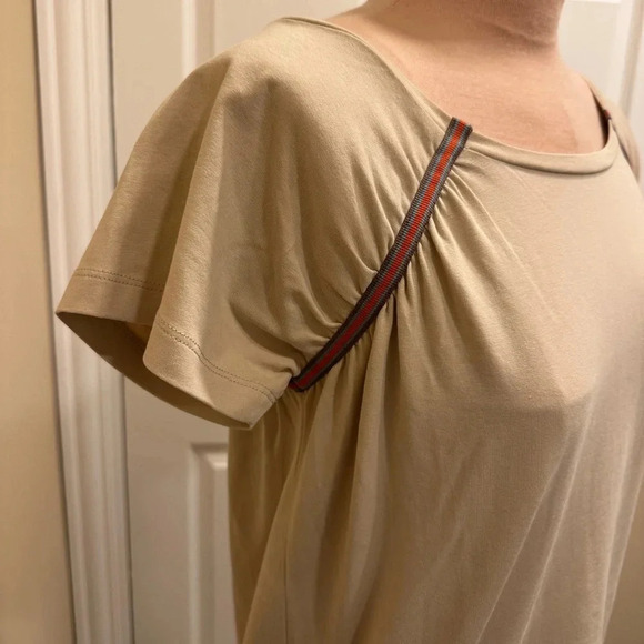 Jean Paul Gaultier Beige Logo Tee Dress Size Medium - Picture 4 of 15